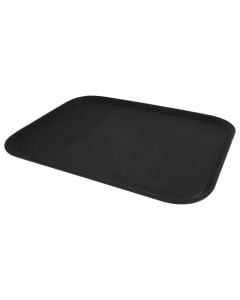 Professional rectangular tray, plastic/rubber, black, 35.5x46 cm