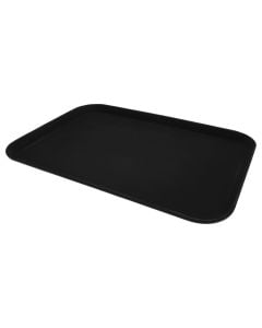 Professional rectangular tray, plastic/rubber, black, 40.5x56 cm