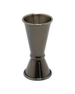 Measuring cup ''Mixage'', inoks 18/10, black, Dia. 4.5 cm x H 9 cm, 20 - 40 ml