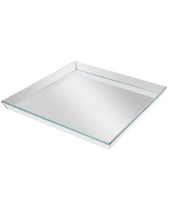 Tray, glass, transparent, 36x36 x H 3 cm