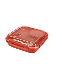 Food bowl, plastic, red, 1.1 L / 19.5x19.5 x H 6.5 cm
