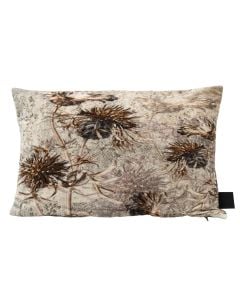 Decorative pillow Fajah, cotton, motifs of dried flowers, 40x60 x H 10 cm