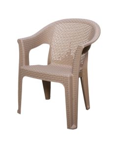 Afamya armchair, plastic, cappuccino color, 44x60xH85 cm
