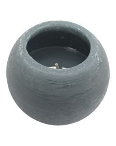 Citronella candle, paraffin, dark gray color, D15xH12.5 cm
