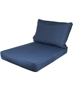 Pallet seat cushion set, cotton/cotton filling, blue, 60 x 40 & 60x80 cm