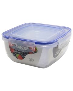 Cook&Lock storage container set (3 pieces), PP/Silicone, transparent/light blue, 500 / 900 / 1500 ml