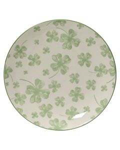 Pjatë servirje, porcelan, jeshile, Dia. 26.5 x H 2.6 cm