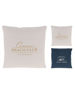 Decorative pillow, cotton, white, 45x45 cm