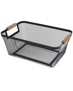 Fruit basket, iron, black,  30.5 x 21.5 x 14 cm