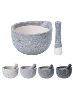 Shtypëse hudhrash, qeramikë, gri, Dia. 10.5 cm