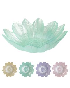 Tas në formë lule, qelq, ngjyra të ndryshme, Dia. 16 cm