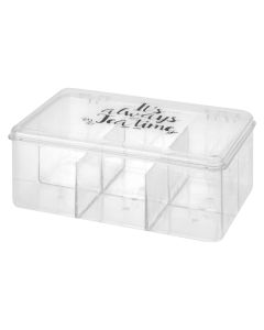 Tea box, polystyrene, transparent, 21 x15 x H 9cm