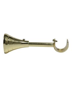Support for curtain rod, stainless steel, gold, Dia. 28 mm