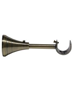 Support for curtain rod, stainless steel, bronze, Dia. 28 mm