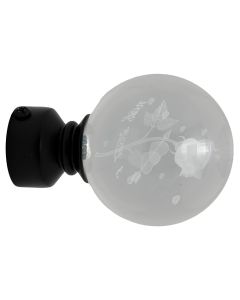 Knobs for stainlees steel rod, glass, transparent, Dia. 28 mm