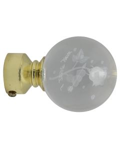 Knobs for stainlees steel rod, glass, transparent, Dia. 28 mm