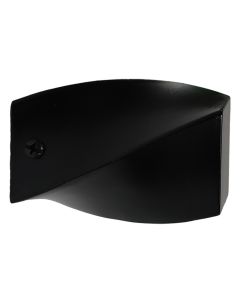 Metal finish for curtain rod, stainless steel, black, Dia. 28 mm