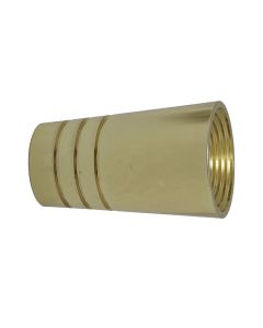 Metal finish for curtain rod, stainless steel, gold, Dia. 28 mm