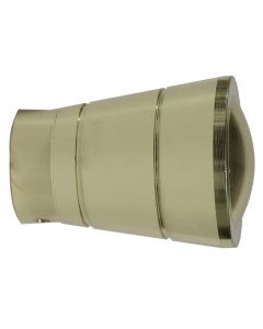 Metal finish for curtain rod, stainless steel, gold, Dia. 28 mm