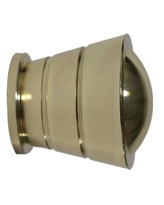 Metal finish for curtain rod, stainless steel, gold, Dia. 28 mm