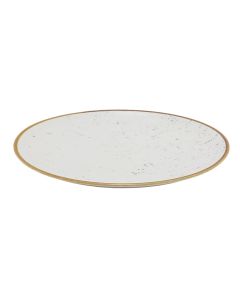 Pjatë e sheshtë Siviglia STAINS, porcelan, bezhë, Dia. 28 cm