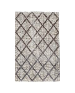 Carpet Bombay, polyester, grey/white, 160x230 cm
