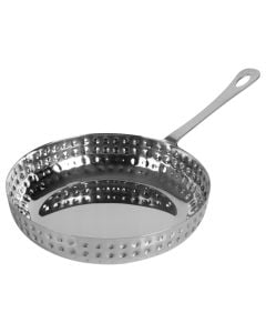 Frying pan Hammered, stainless steel, silver color, Dia. 14 x H 5.5 cm