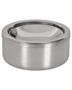 Ashtray, stainless steel, silver color, Dia. 11.5 x H 5.5 cm