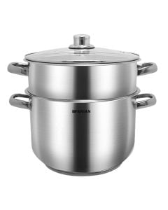 Tenxhere gatimi me avull, inoks, ngjyra argjend, 9.1L / Dia. 26 cm