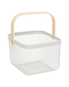 Serving basket Mayaj, steel, beige, 26x24.5x17.5 cm
