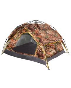 Automatic camping tent, 180x180 cm, polyester, 2 persons, military brown color