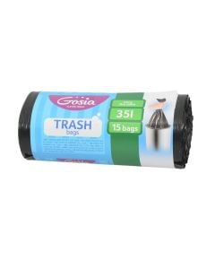 Qese mbeturinash, "Gosia", plastike, 35 lt, 35x35 cm, e zezë, 15 ndarje, 1 copë