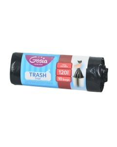 Qese mbeturinash, Gosia, plastike, 120 lt, 70x110 cm, e zezë), 10 ndarje, 1 copë