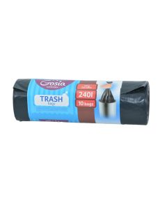 Qese mbeturinash, "Gosia", plastike, 240 lt, 90x120 cm, e zezë, 10 ndarje, 1 copë