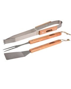 Set gatimi për barbekju ªVagganª, inoks, argjend, 7x4x36 cm, 3 copë
