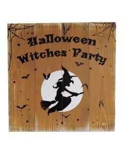 Hanging witch board, plastic, 48x1x48 cm, black-brown