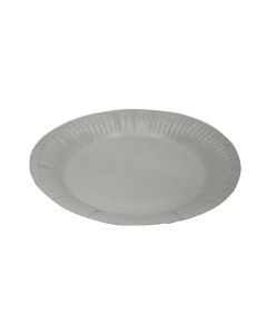 Pjatë për ditëlindje, "Happy party", karton, 18 cm, argjend, 6 copë, 1 pako