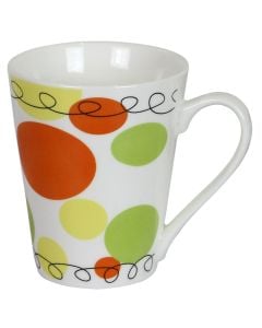 Cup with stripes, Size: D. 7 x6 cm, Color: White, Material: Porcelain