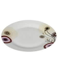 Flat plate, Size: D.9" Color: Design, Material: Porcelain