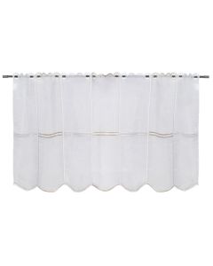 Curtain, polyester, white-beige, 145x60 cm
