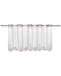Curtain, polyester, white-cherry, 145x60 cm