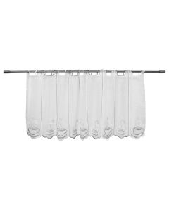 Curtain, polyester, white-brown, 145x60 cm