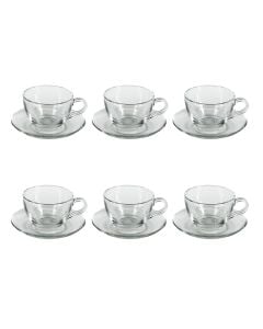 Basic tea cups 230 cc (Pack 6), Size: D.13.7 cm, Color: Clear, Material: Glass