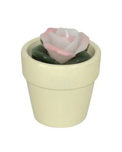 Scented candle, paraffin-ceramic, gold, dia 6.5xH9.3 cm