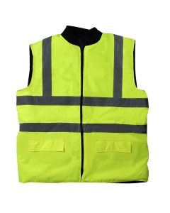Vest with Oxford Weave, poyester/cotton, yellow/blue, XL