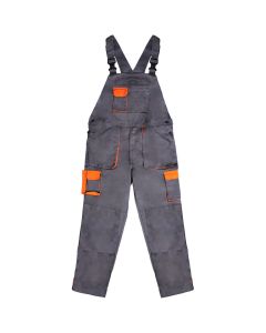 Kominoshe me rripa dhe shumë xhepa ,pambuk/poliester,gri/portokalli, XL