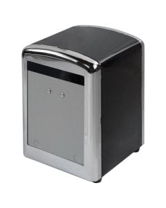 Napkin holder, Size: 10x7x13 cm, Color: Silver, Material: Stainless steel