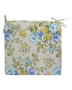 Chiar pad, 85% cotton/15% polyester, white/design, 40x40x3 cm