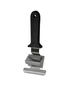 Pan handle, Size: 9x24 cm, Color: Silver/Black, Material: Inox+Plastic