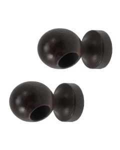Support for wooden rod, Size: Dia.11mm, Color: Walnut, Material: Wood